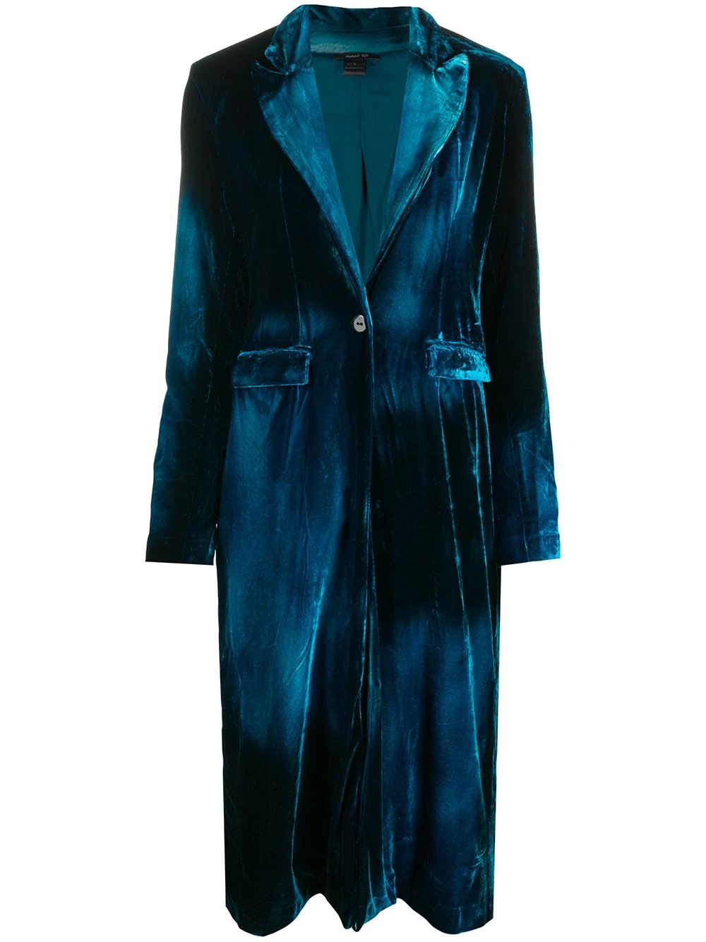 tailored velvet coat - 1