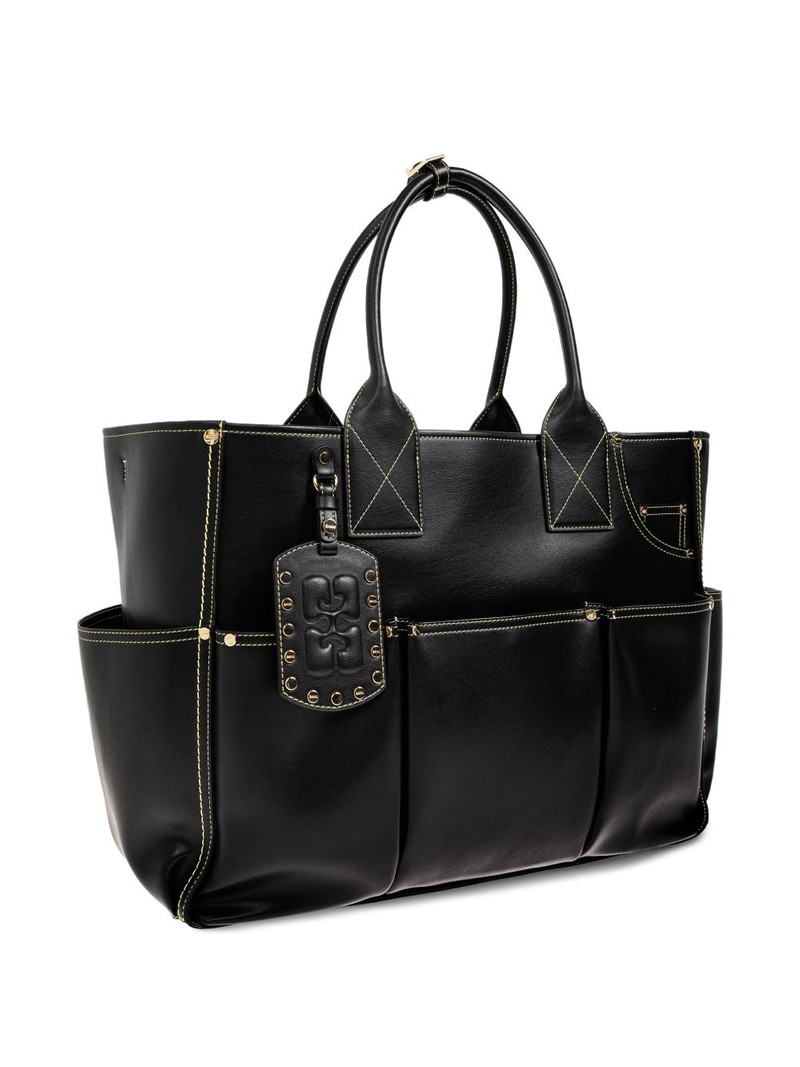 logo-tag multi-pocket tote bag 4