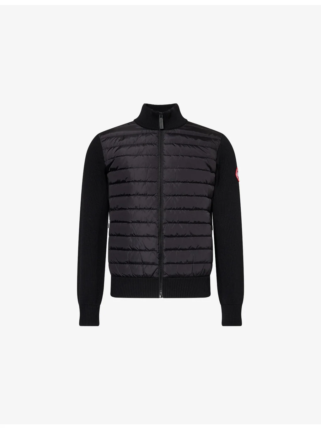 Hybridge Contrast-Sleeve Knitted Jacket - 1
