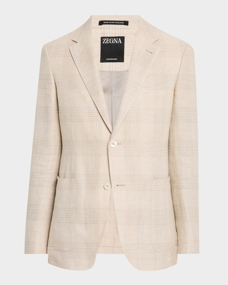 ZEGNA Men's Tonal Plaid Crossover Sport Coat outlook