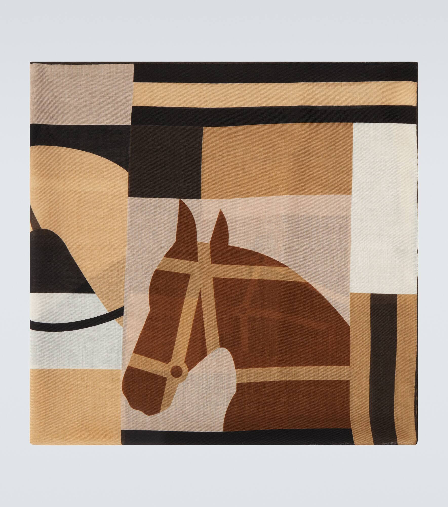Printed cashmere scarf - 1