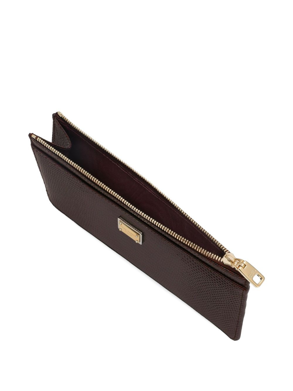 zip-top leather purse - 4