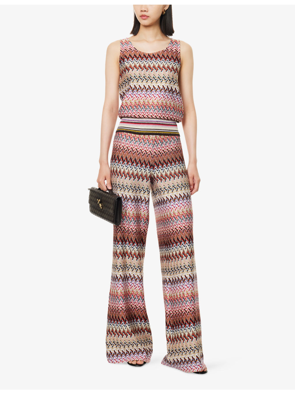 Chevron Scoop-Neck Knit Top - 2