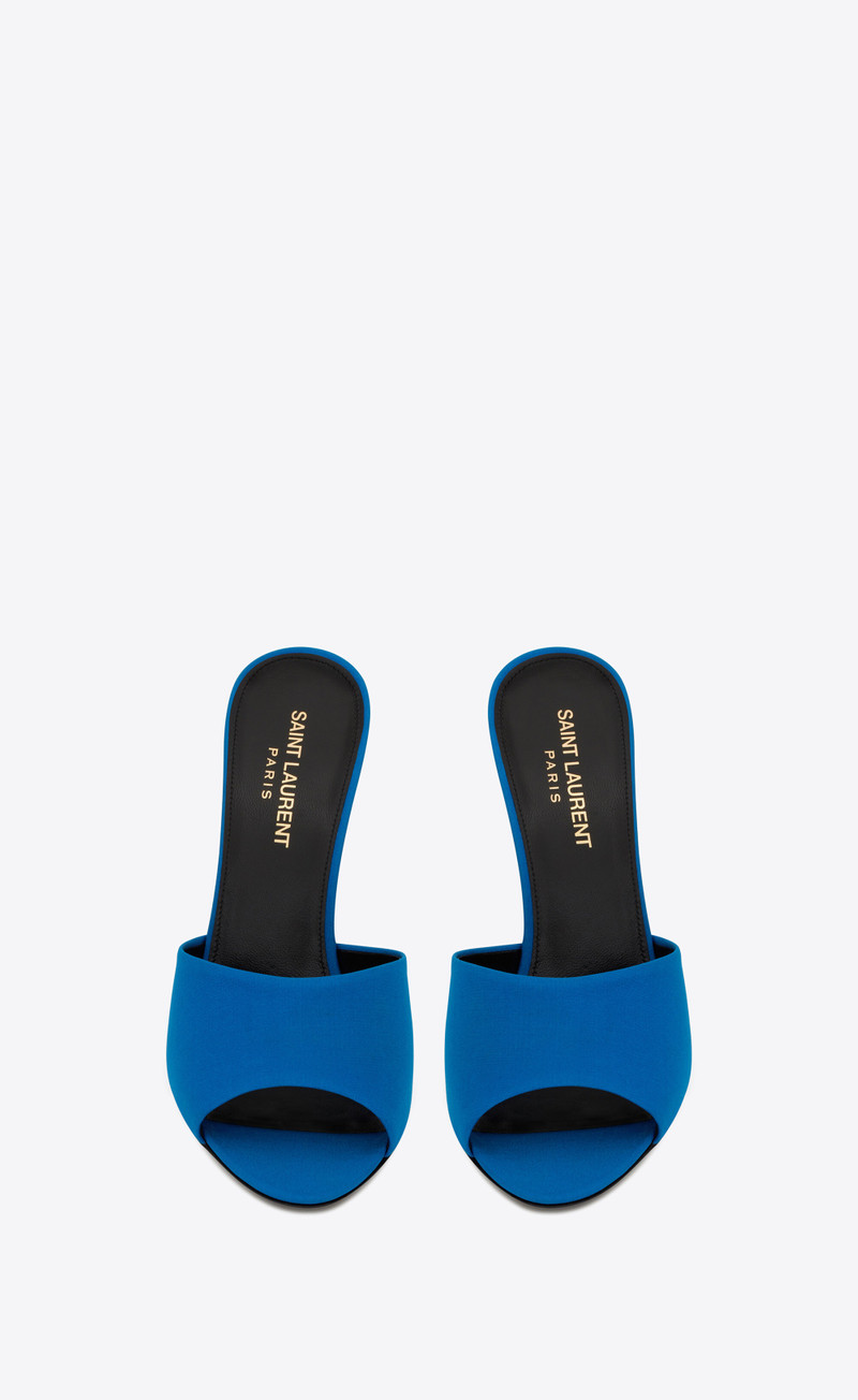 SAINT LAURENT la 16 mules in crepe de chine outlook