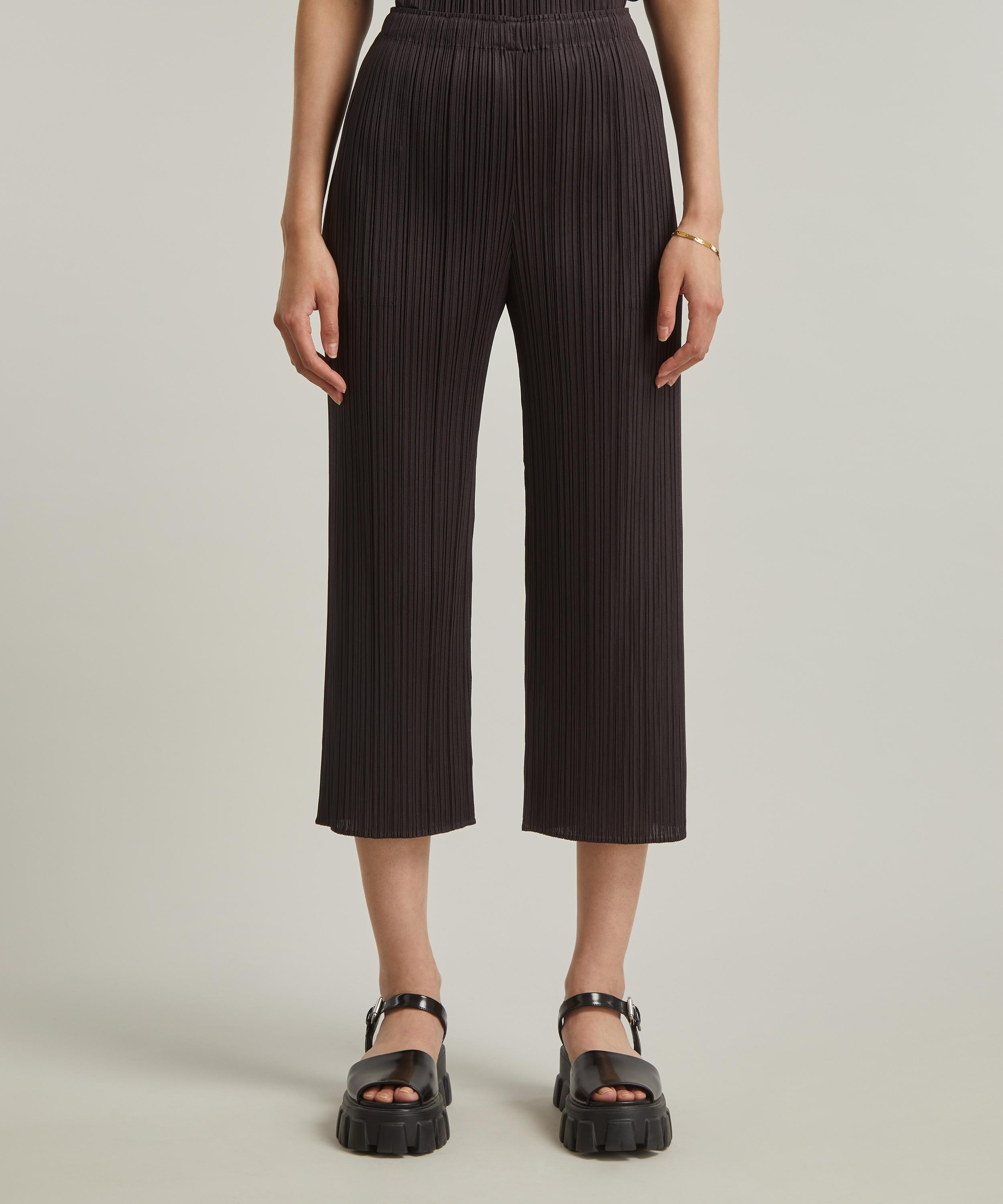 MONTHLY COLOURS: APRIL Pleated Straight-Leg Cropped Trousers - 3