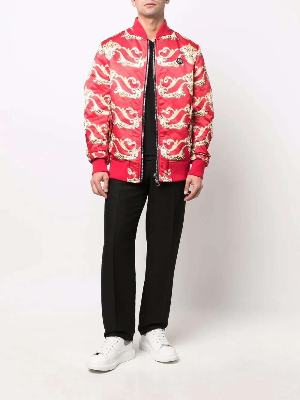 baroque pattern-print bomber jacket - 2