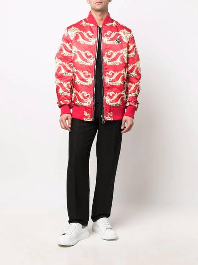 PHILIPP PLEIN baroque pattern-print bomber jacket outlook