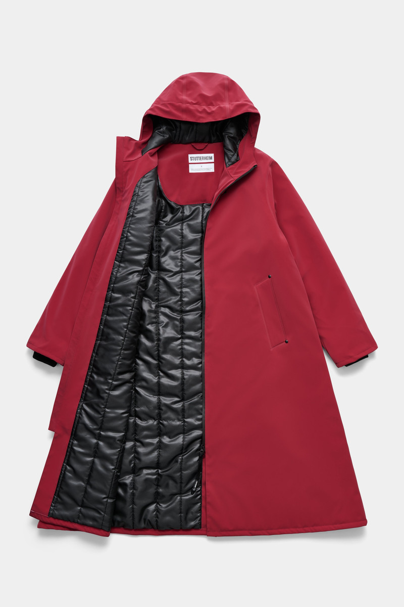 Mosebacke Long Winter Raincoat Matte Burgundy Burgundy 1