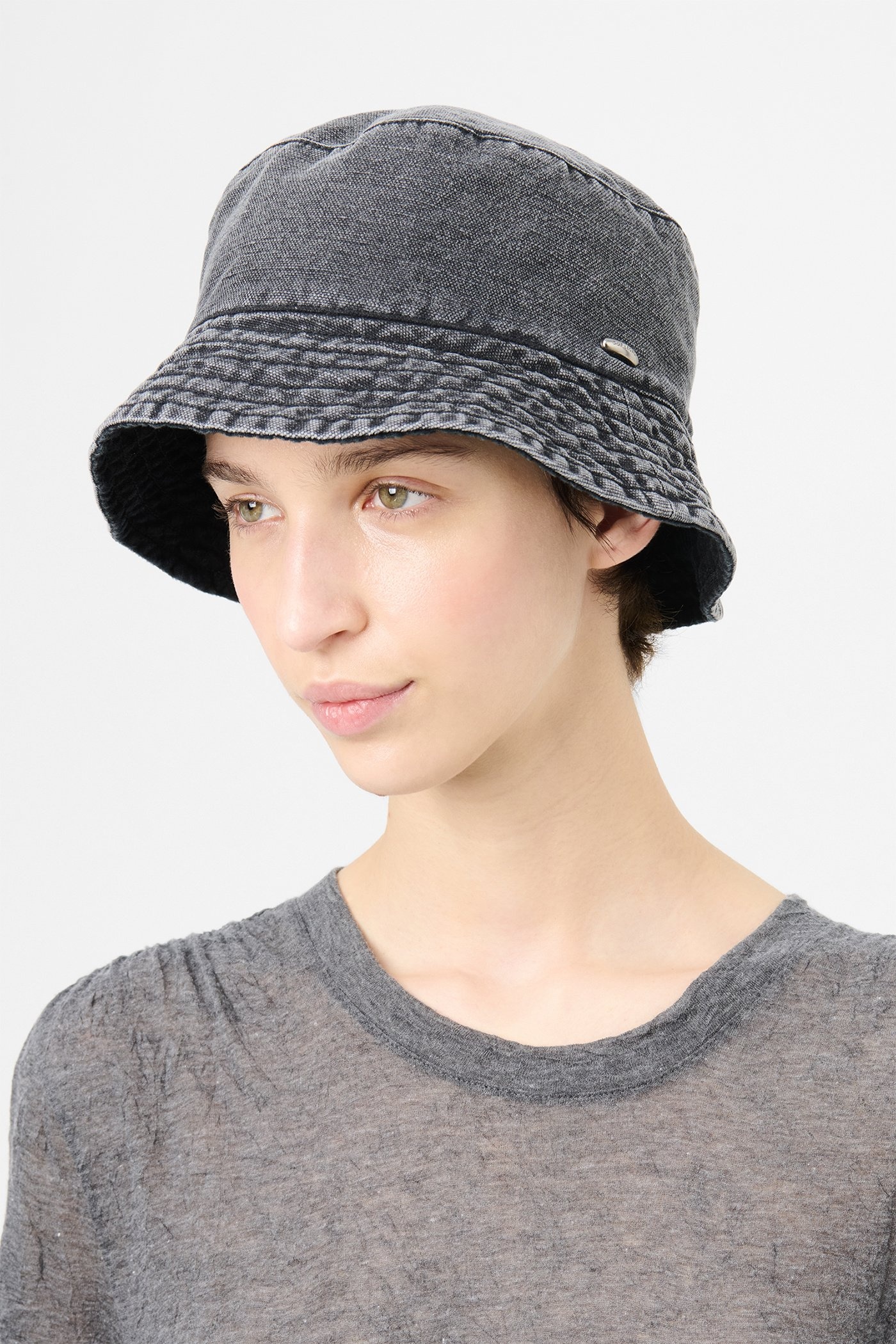 Bucket Hat Black Enzyme Canvas - 5