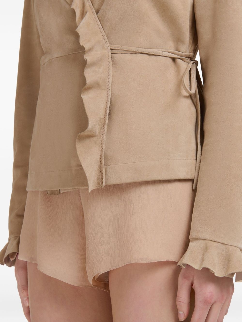 ruffled wrap jacket - 6