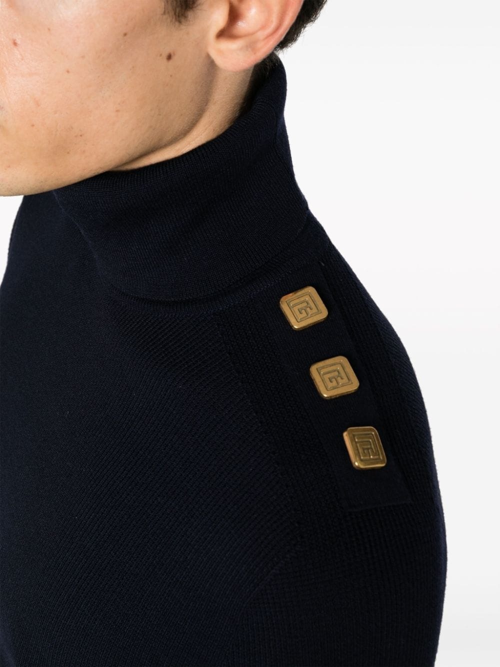 button-details merino-wool jumper - 5