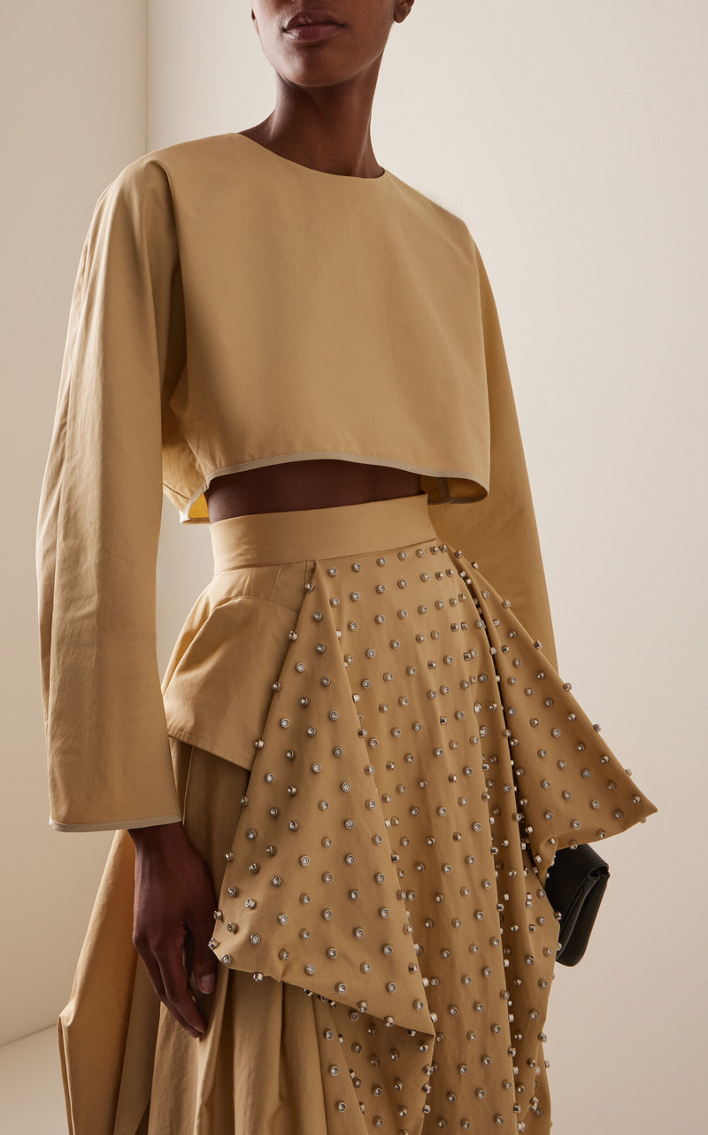 MATICEVSKI Shoreline Cropped Cotton Top yellow outlook