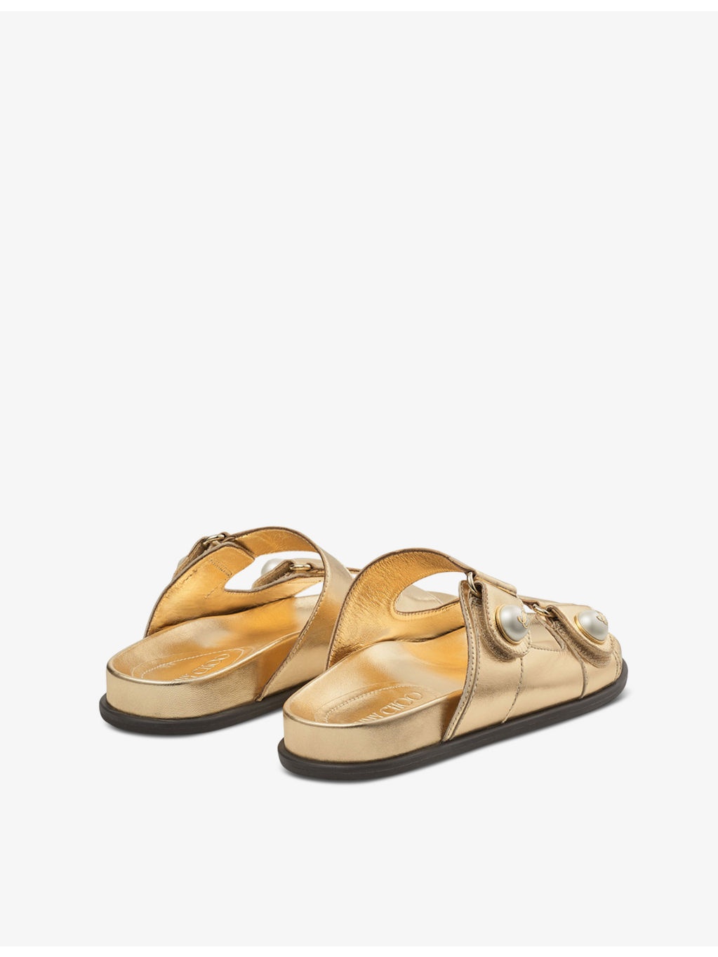 Fayence metallic-leather sandals - 4