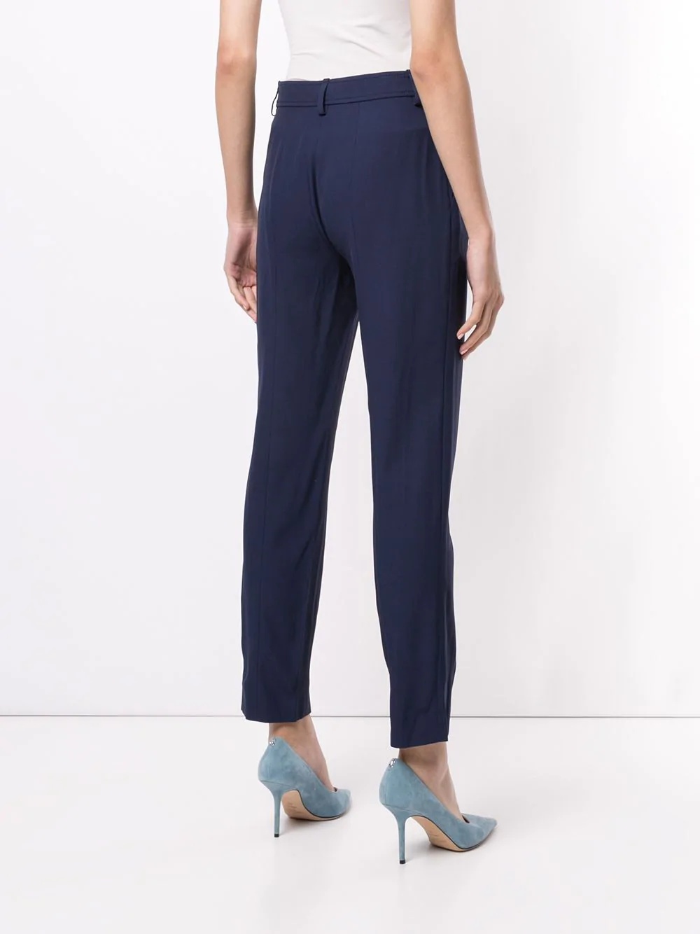 high-waisted slim-fit trousers - 4