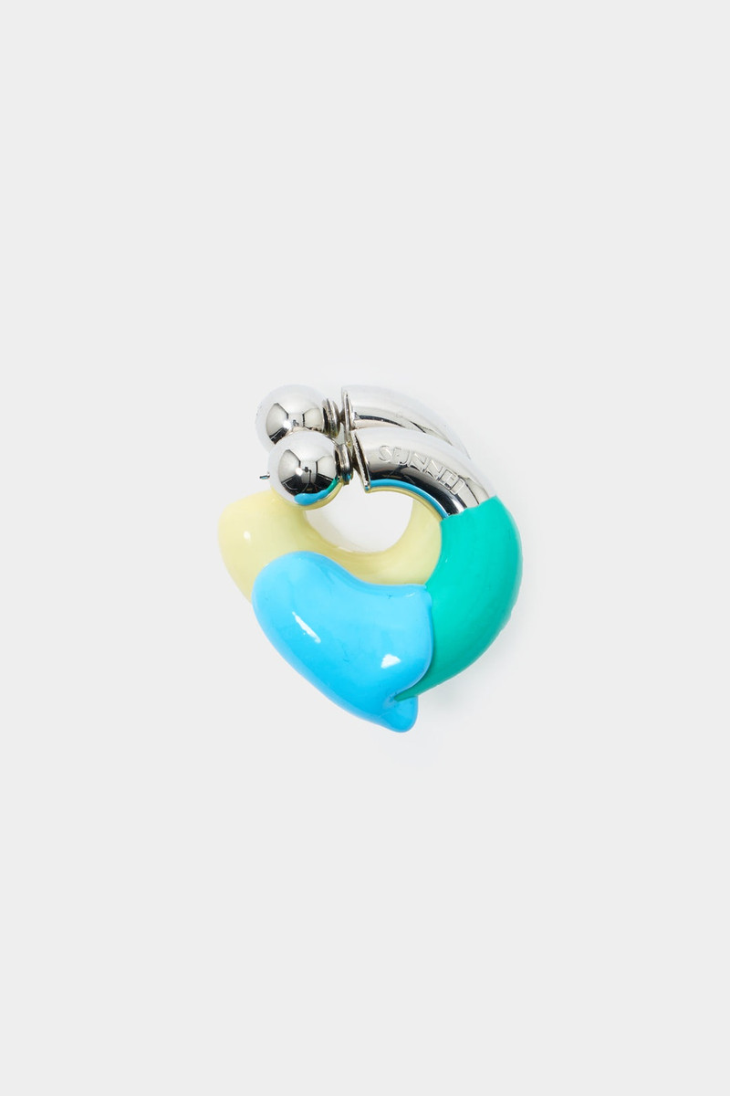 SUNNEI DOUBLE EXTENTION EARRING / silver outlook