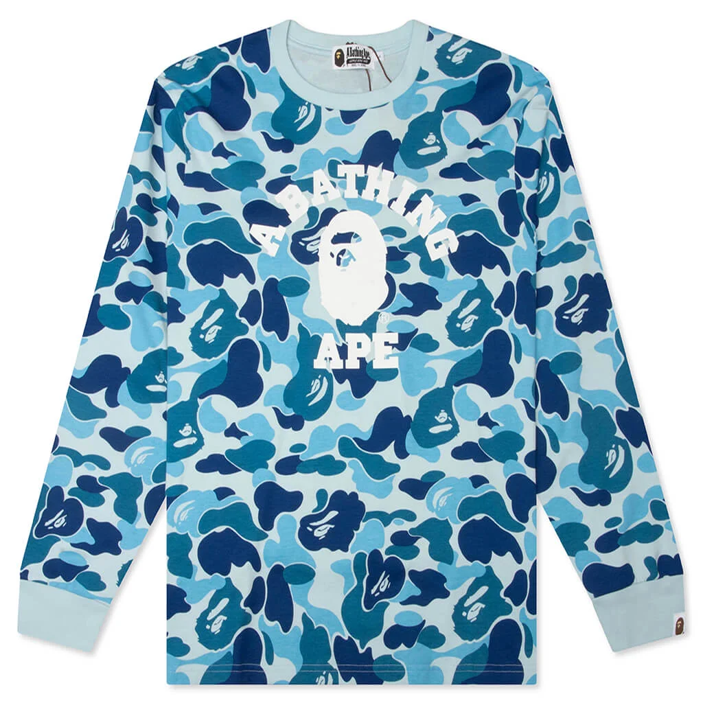 ABC CAMO COLLEGE L/S TEE - BLUE - 1
