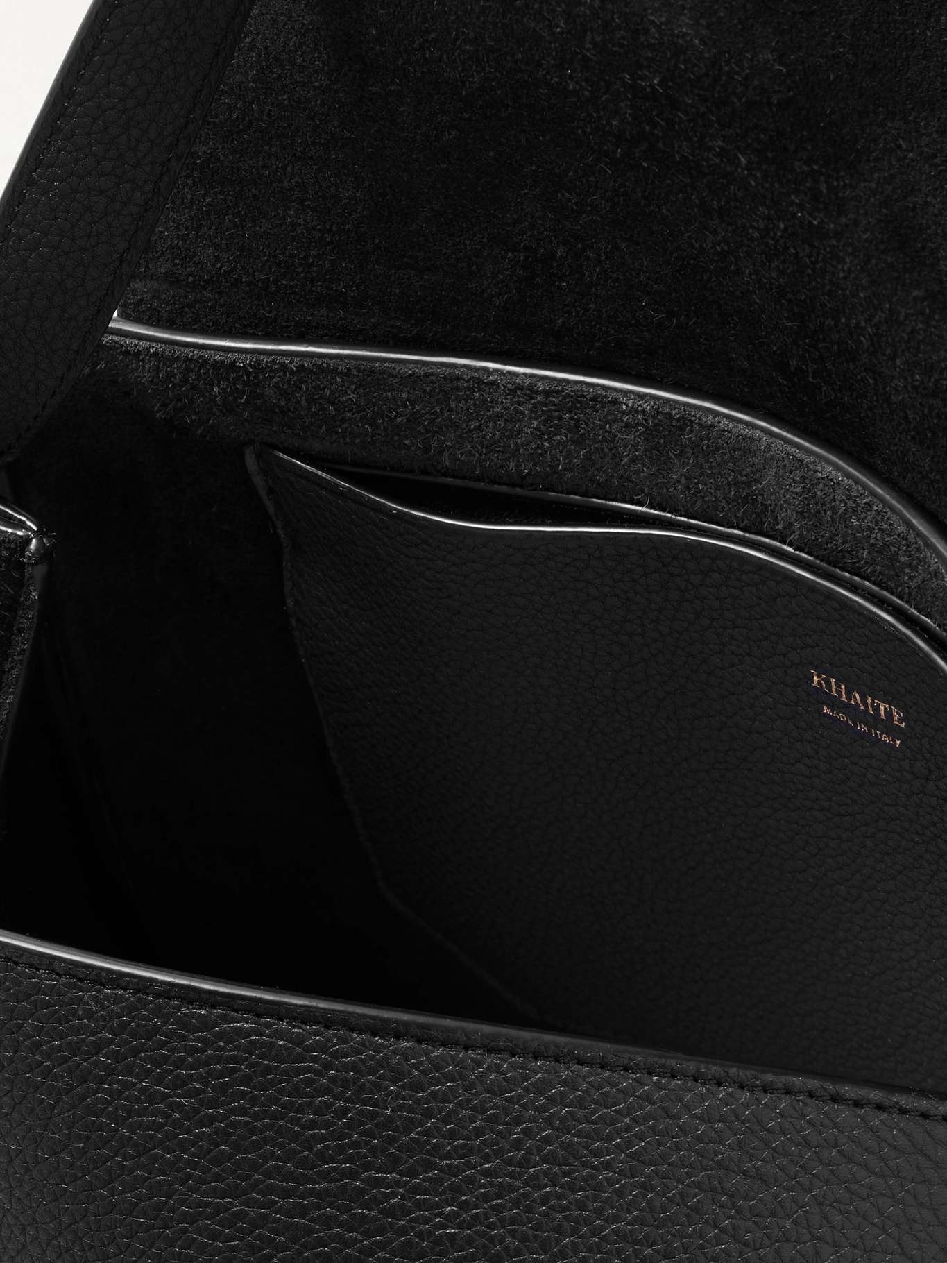 Audrey textured-leather shoulder bag Black - 5