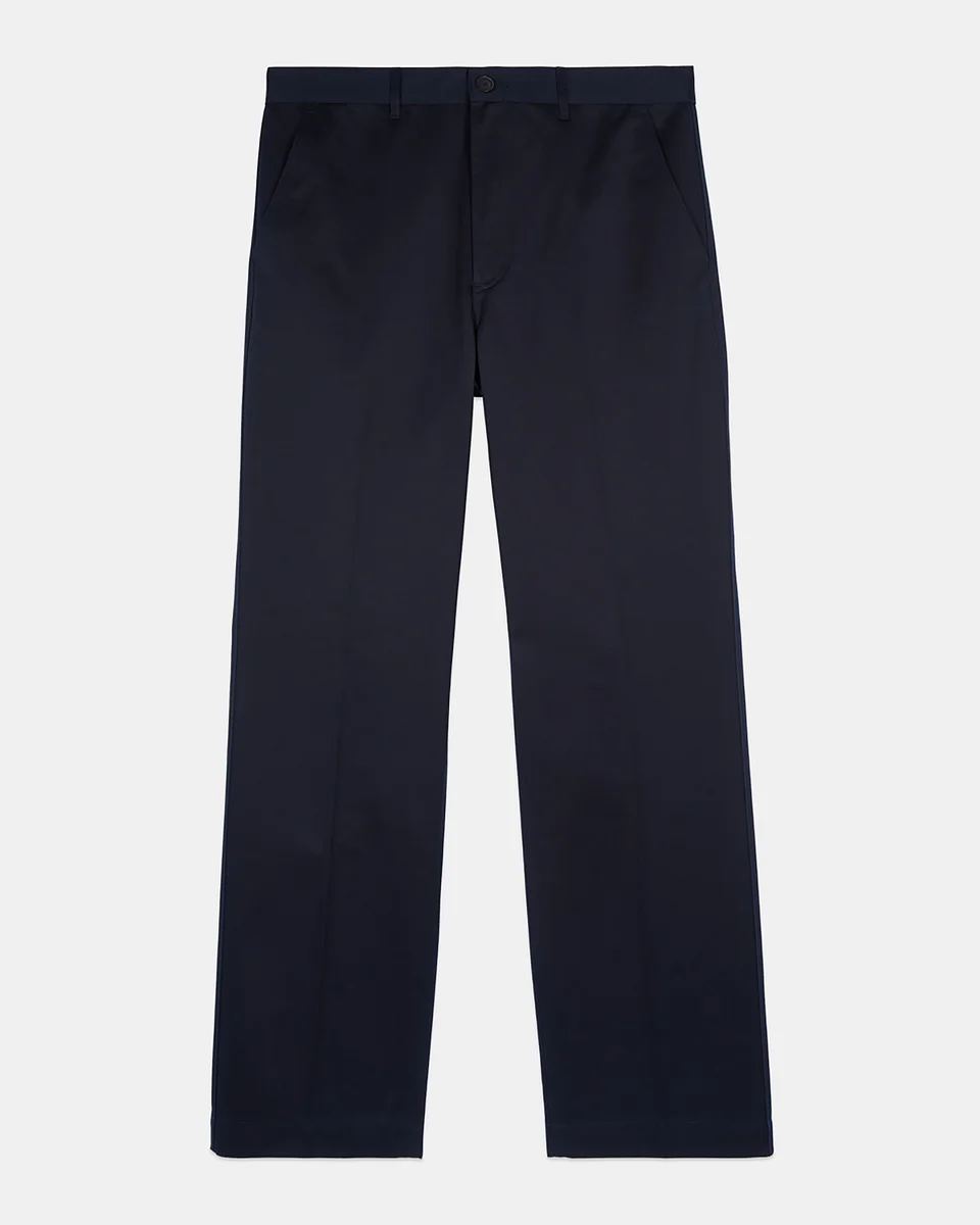 NAVY BLUE COTTON TROUSERS - 1
