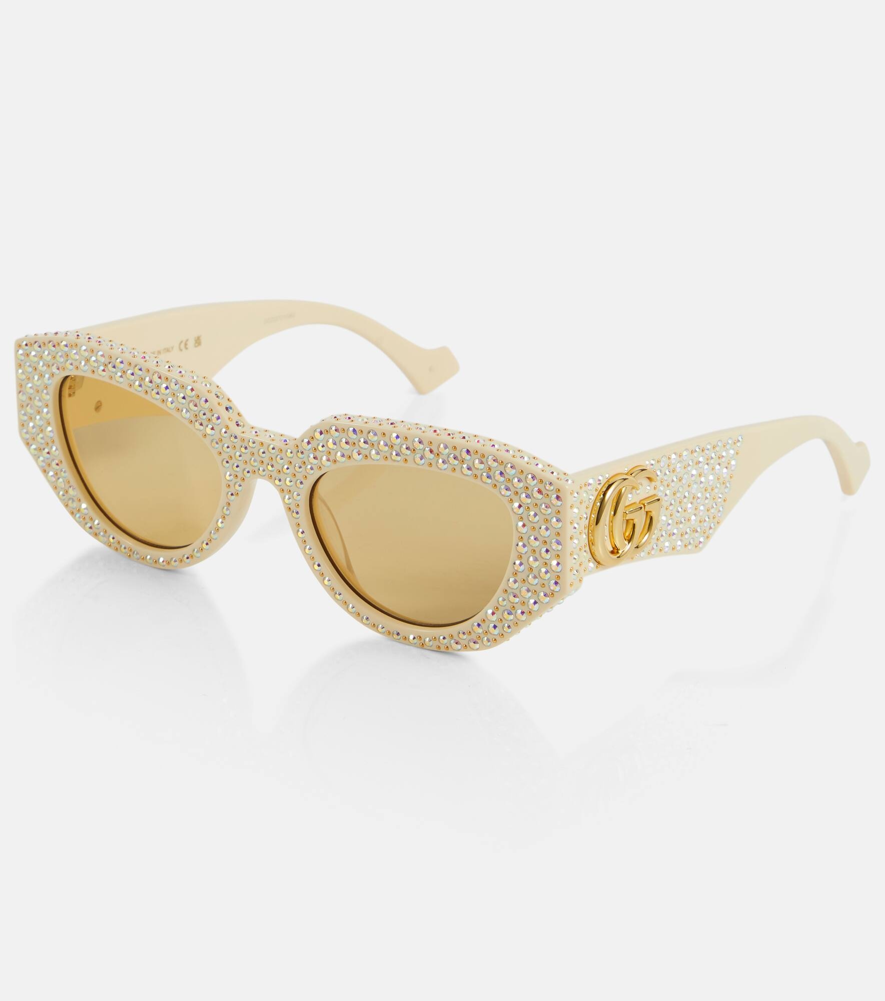 Embellished oval sunglasses - 4