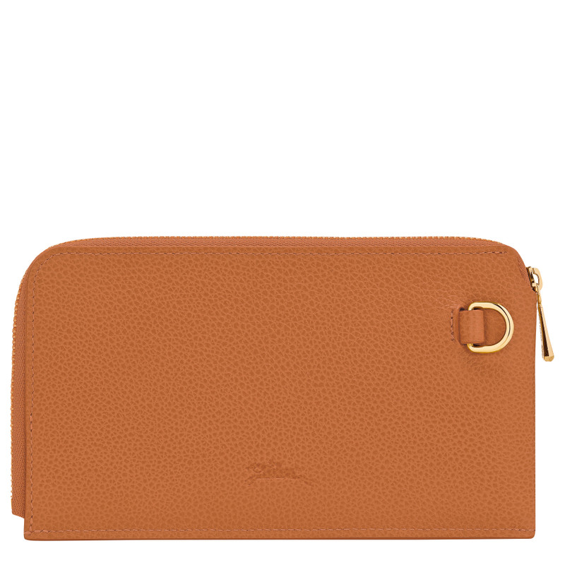 Longchamp Le Foulonné Pouch Amber - Leather outlook