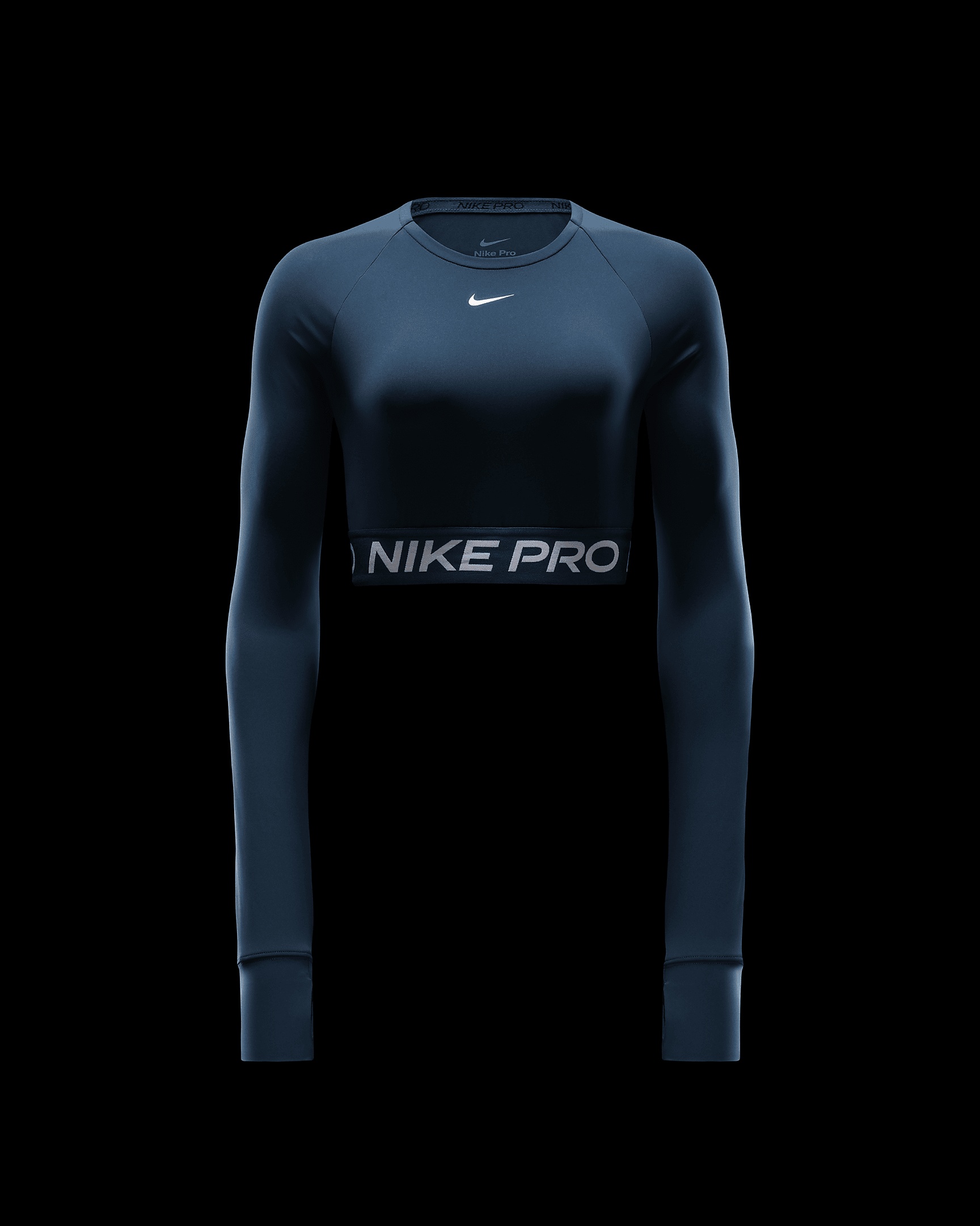 Nike Pro Women's Dri-FIT Cropped Long-Sleeve Top - 6