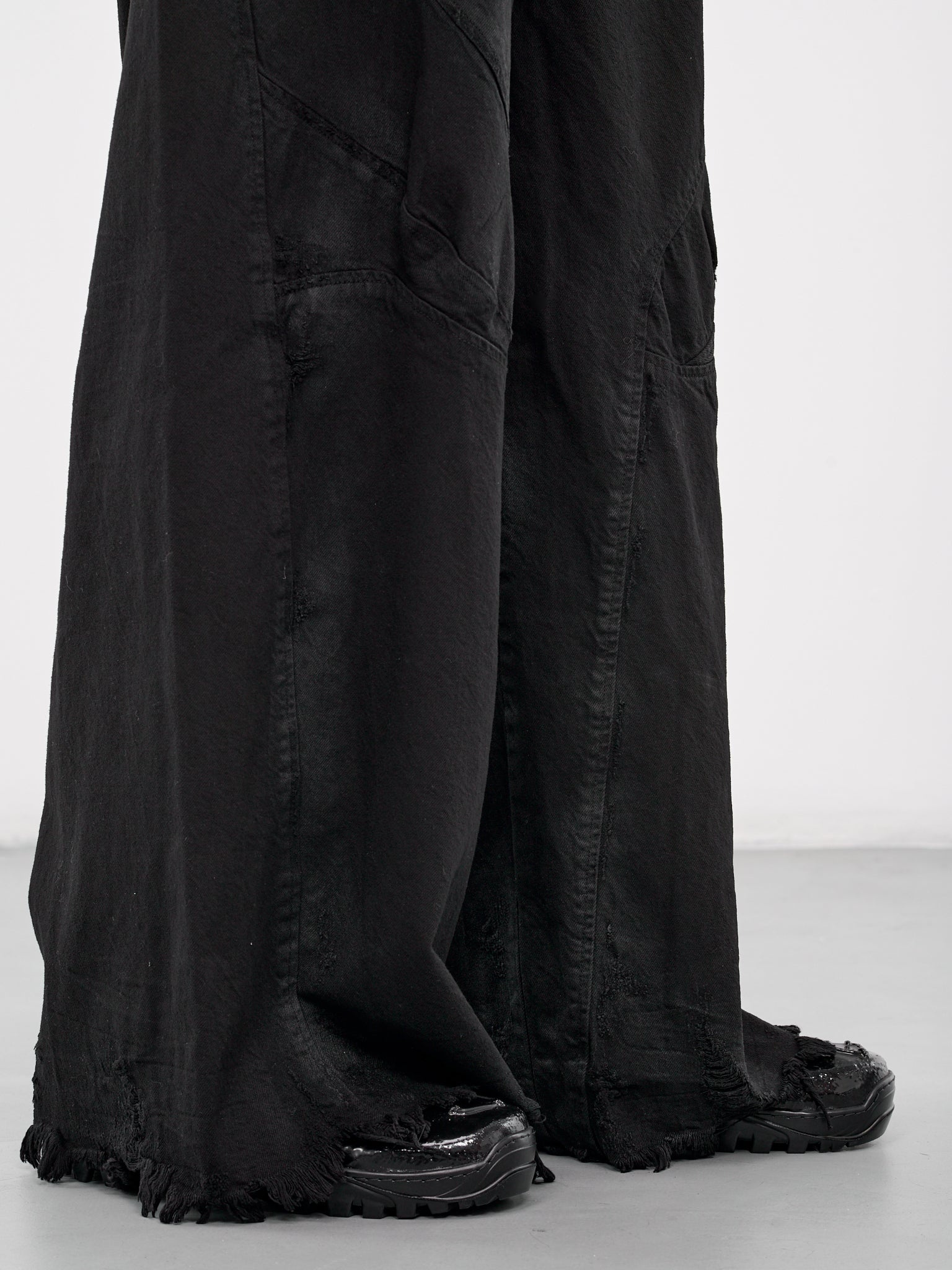 Distressed Wide Leg Trousers - 5