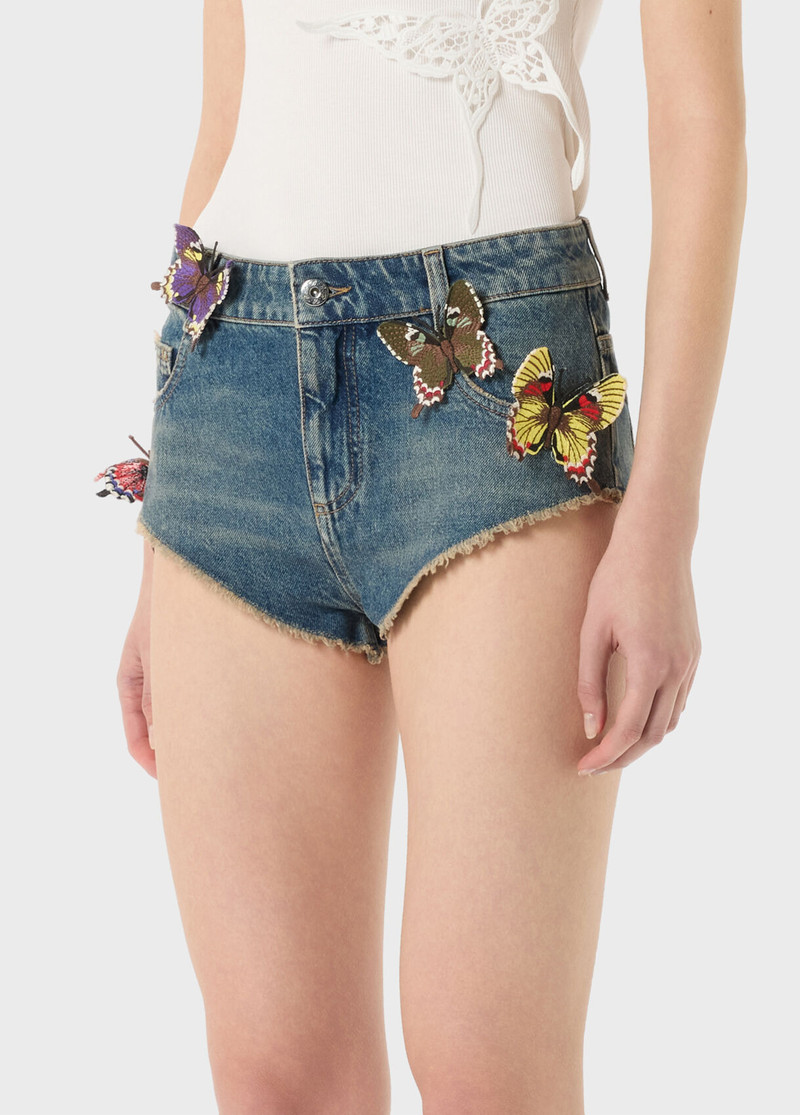 DENIM SHORTS WITH BUTTERFLIES 4