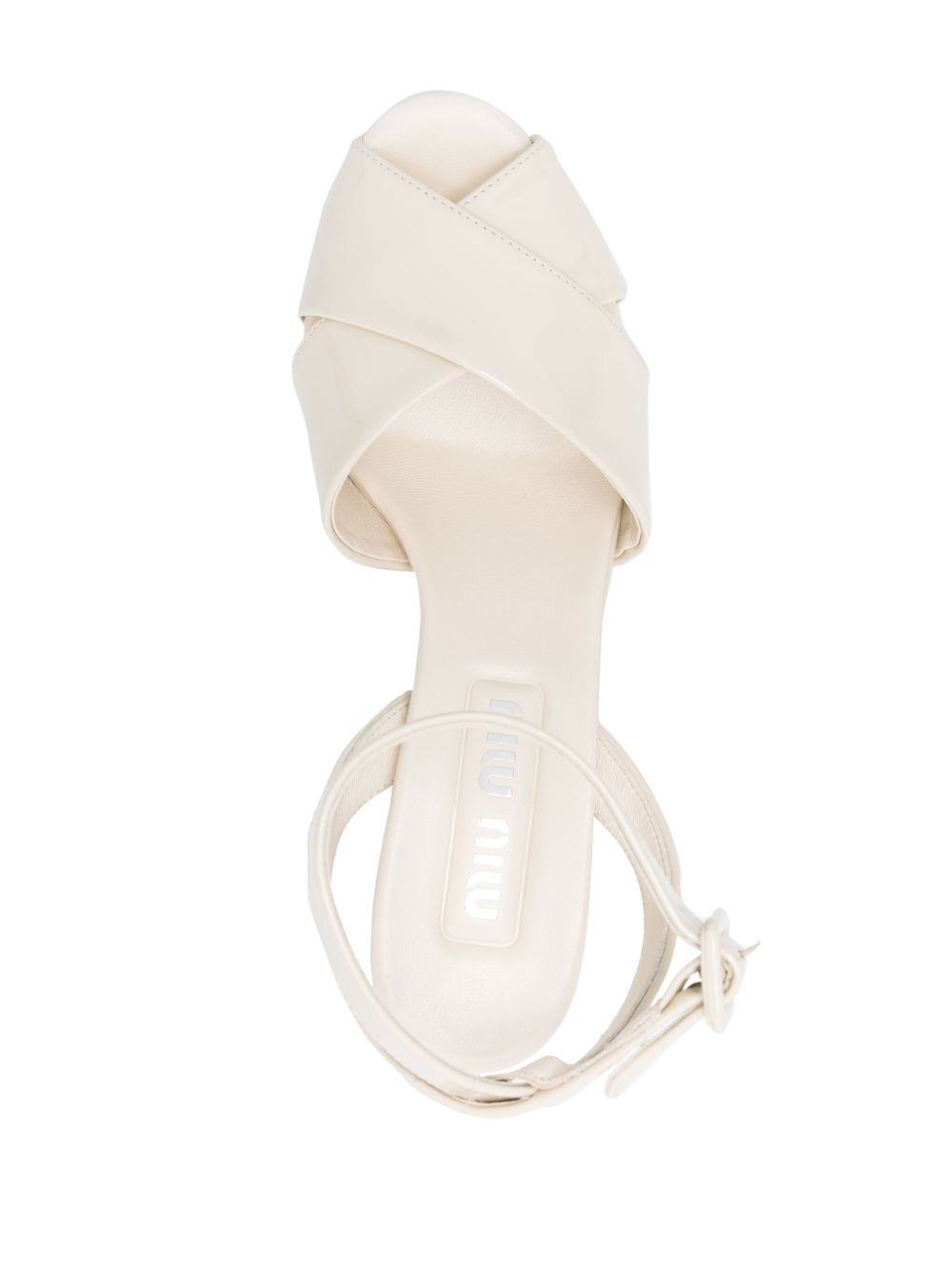105mm leather platform sandals - 4