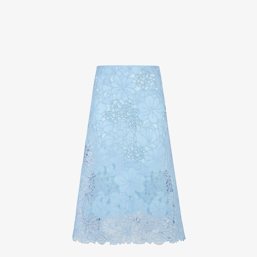 Light blue lace skirt - 1
