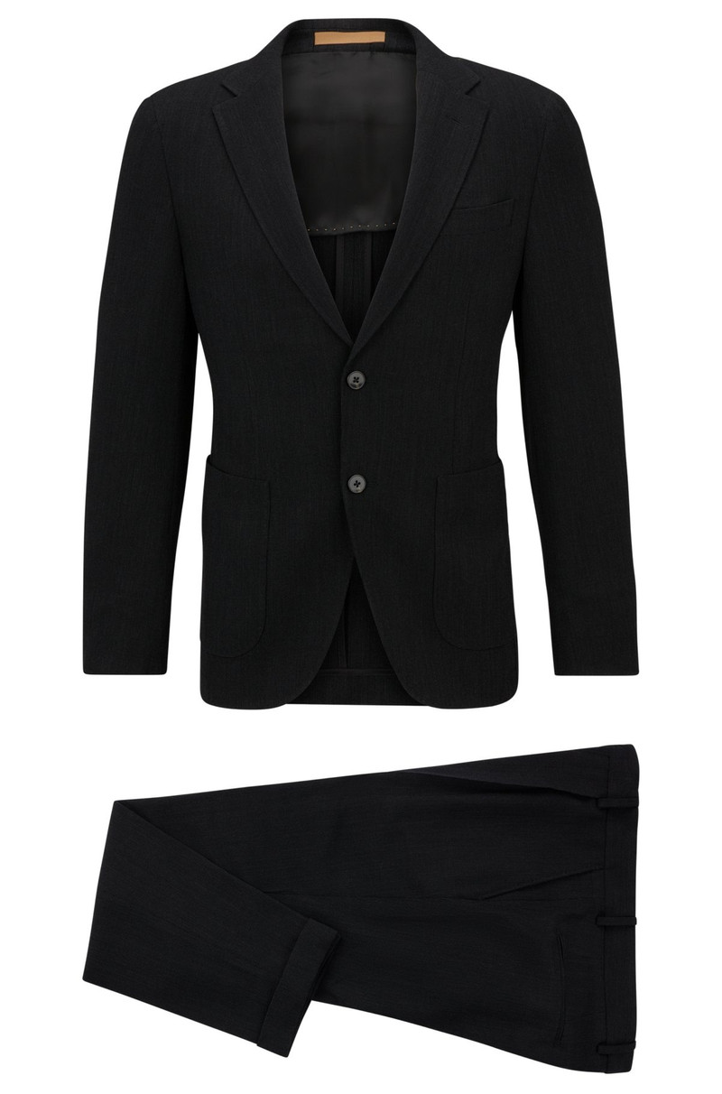 SLIM-FIT SUIT IN A MICRO-PATTERNED WOOL BLEND 9
