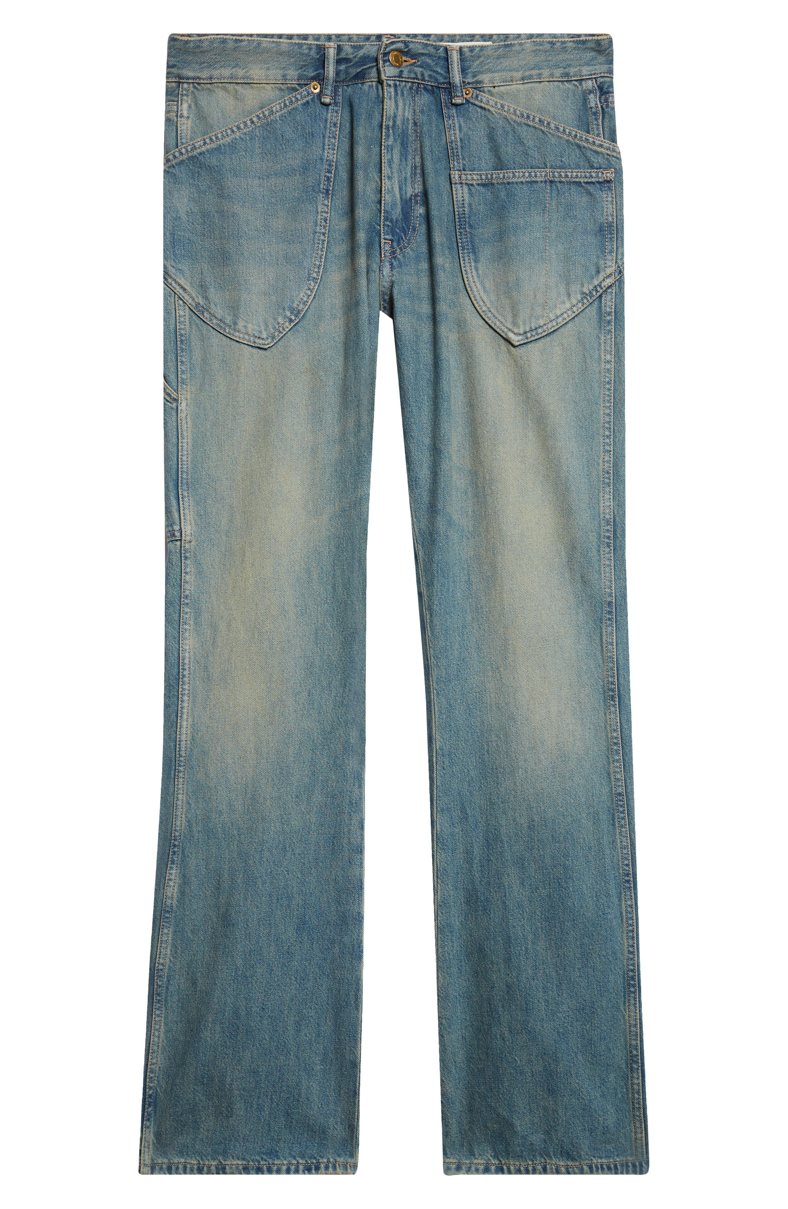 STOCKHOLM SURFBOARD CLUB Hawk Bootcut Carpenter Jeans in Sand Blue at Nordstrom - 6