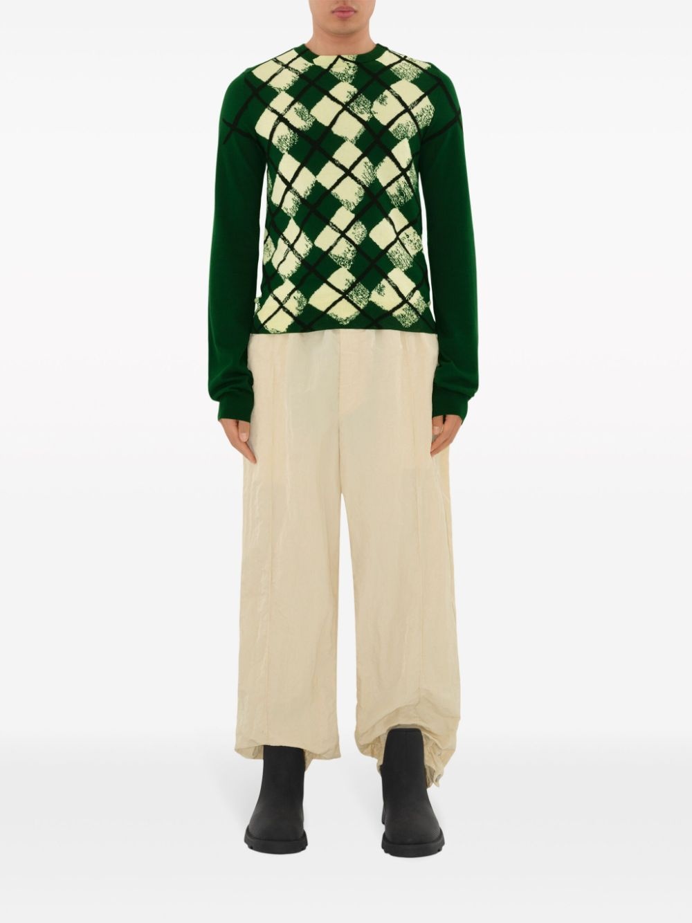 crinkled wide-leg track pants - 2
