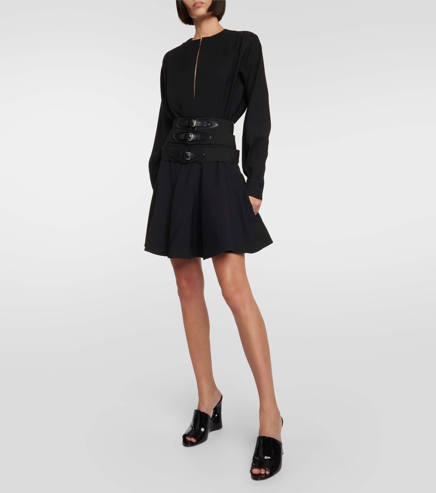 Belted wool minidress - 2