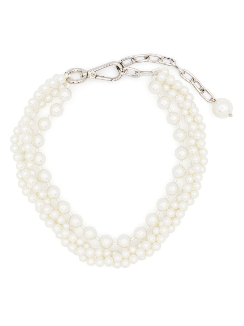 layered chunky pearl Necklace - 1