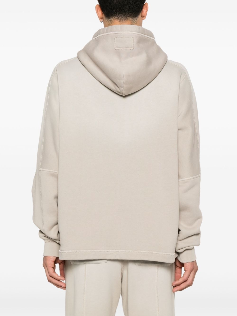 seam-detail hoodie - 4
