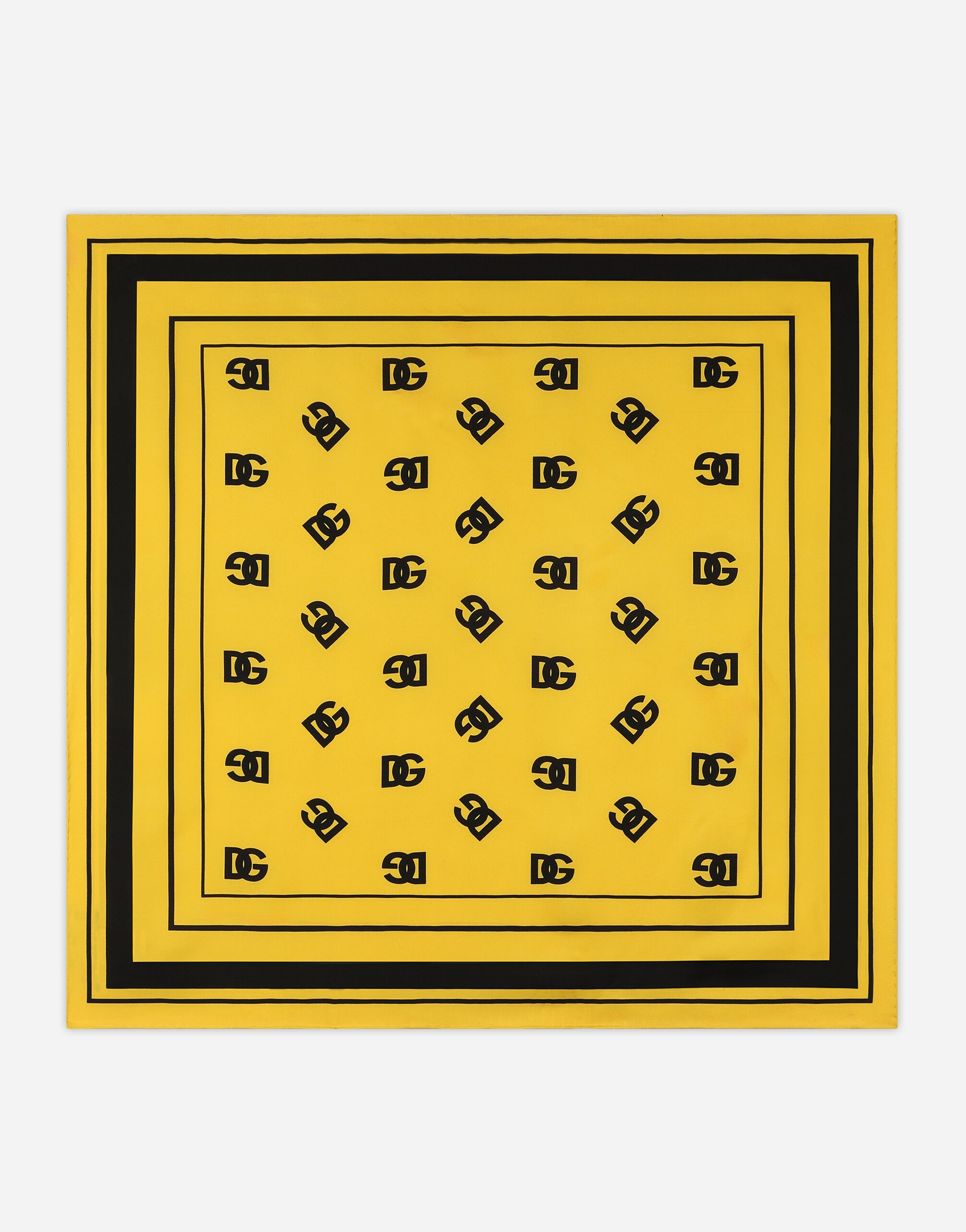Twill scarf with all-over DG logo print (70 x 70) - 1