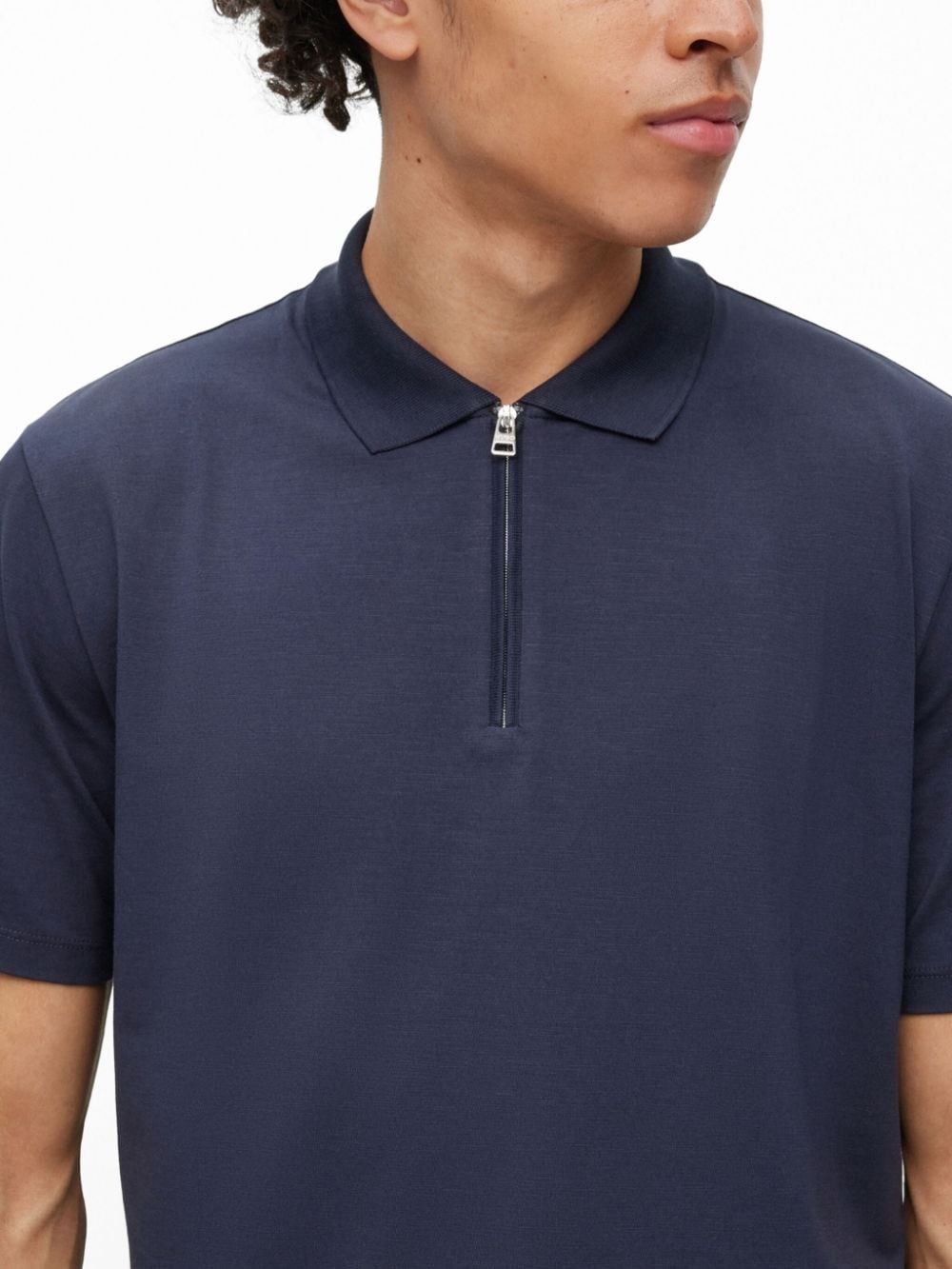 zip-up short-sleeve piquÃ© polo shirt - 5