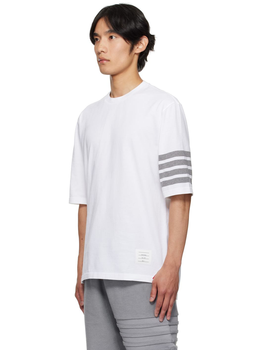 White Jersey 4-Bar T-shirt - 4