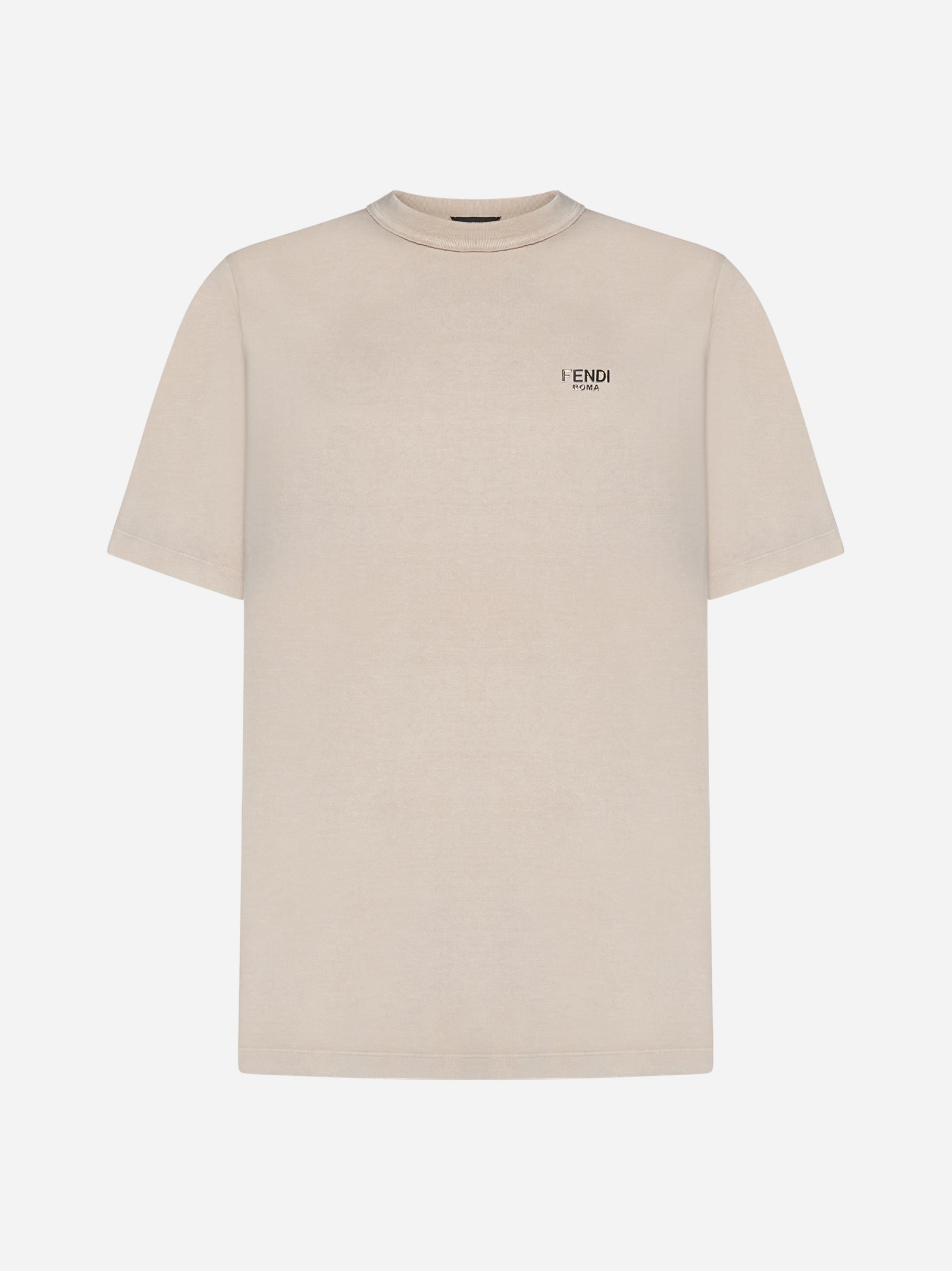 FENDI コットン ロゴ Tシャツ ベージュ FENDI Logo cotton t-shirt | danielloboutique | REVERSIBLE