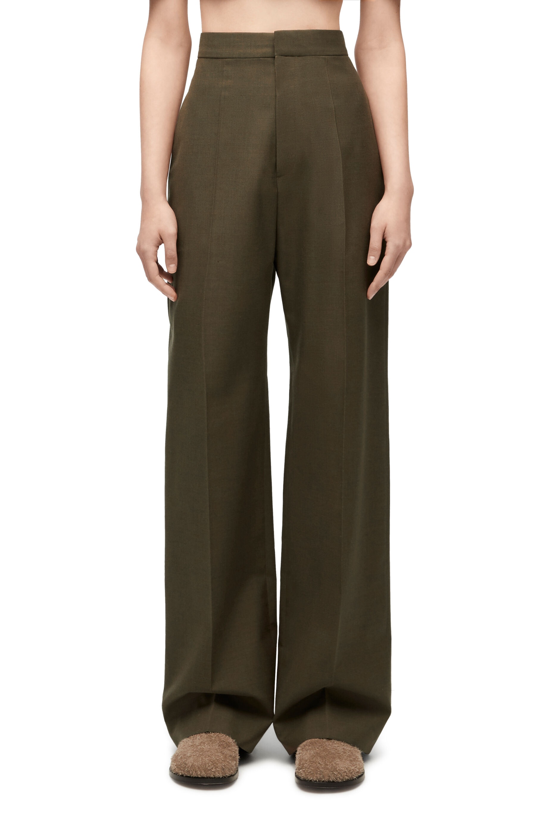 High waisted trousers in wool - 3