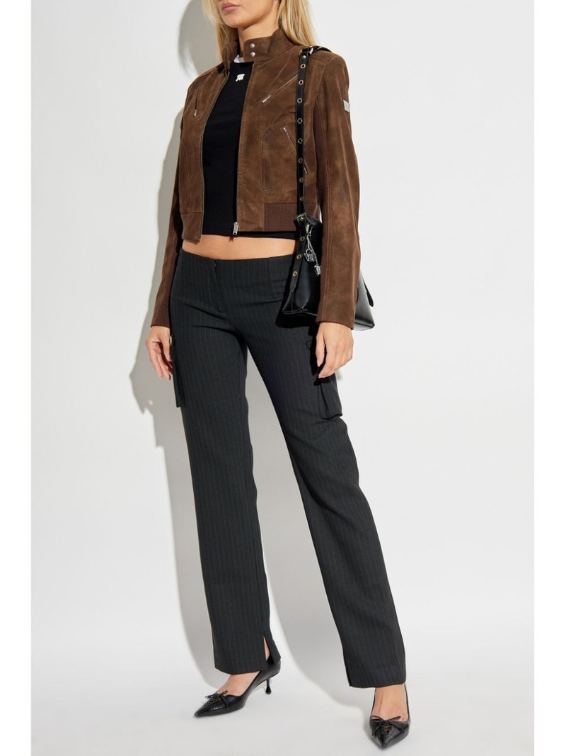 MISBHV pinstriped straight trousers outlook