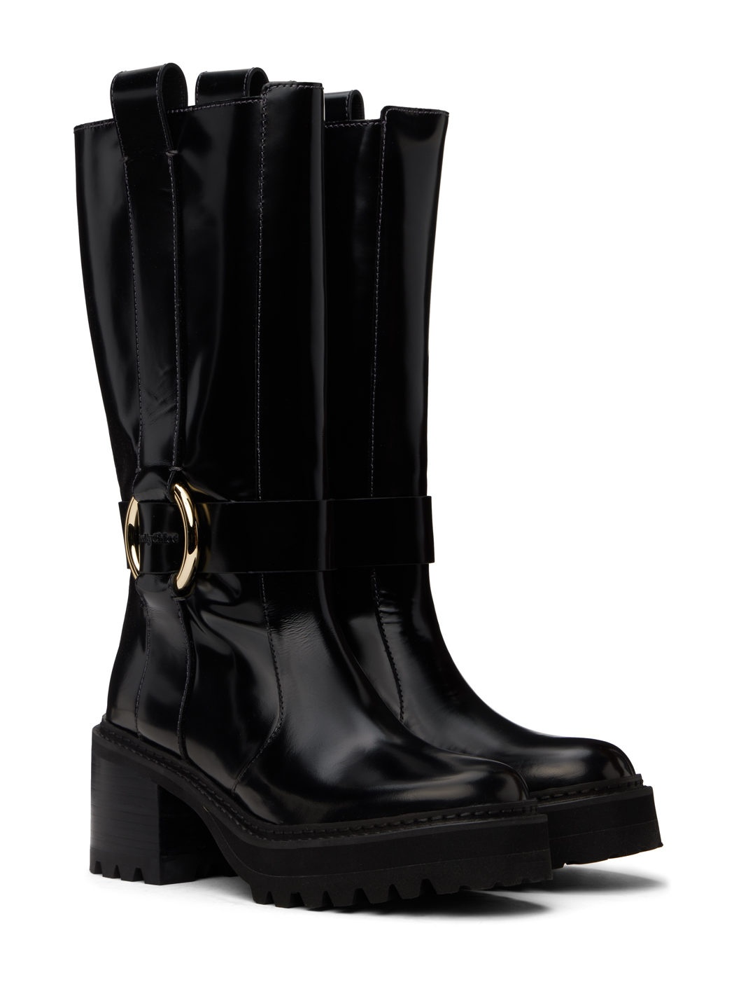 Black New Ring Boots - 4