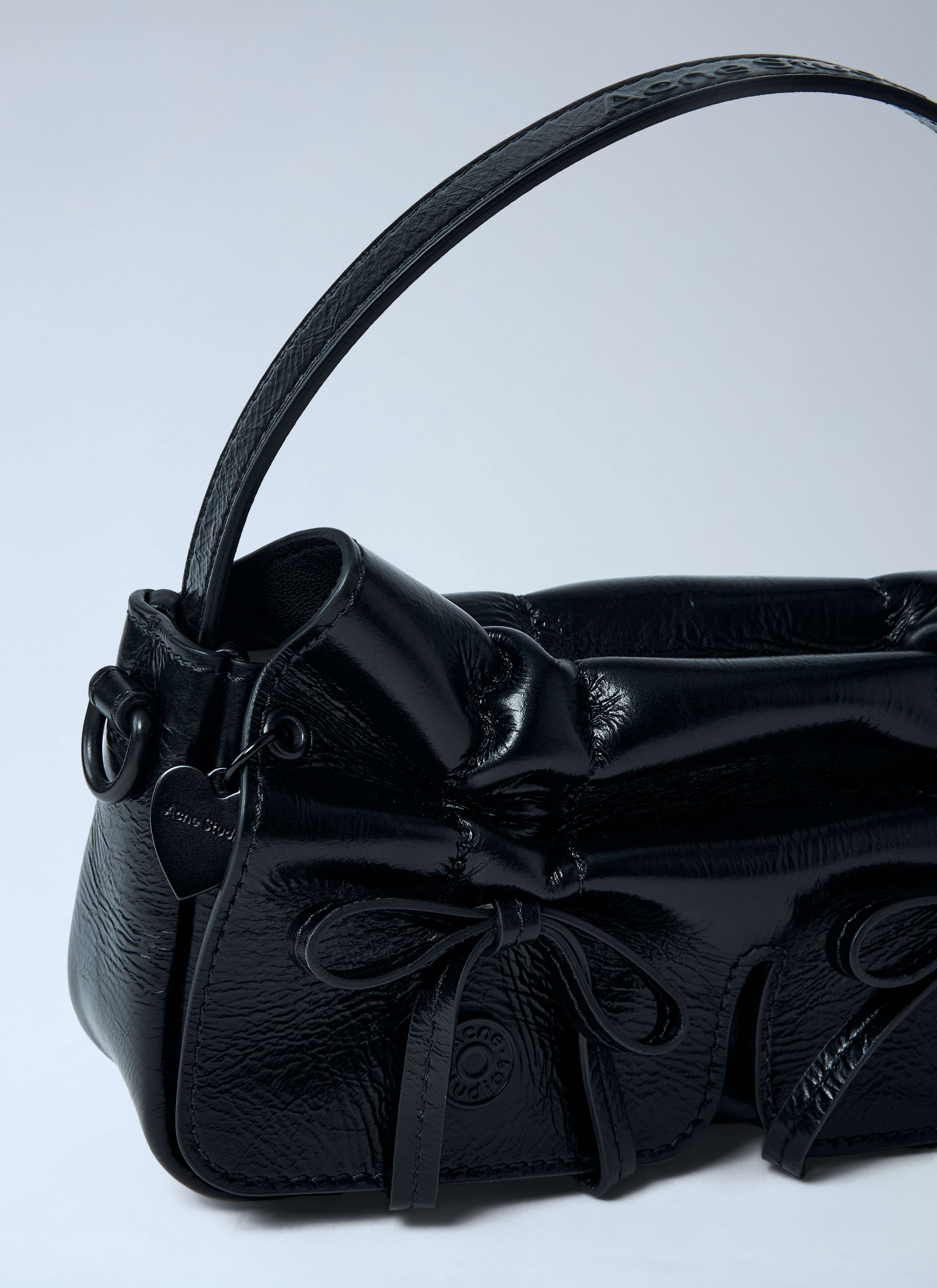 Mircro Multipocket Grained Leather Shoulder Bag - 4