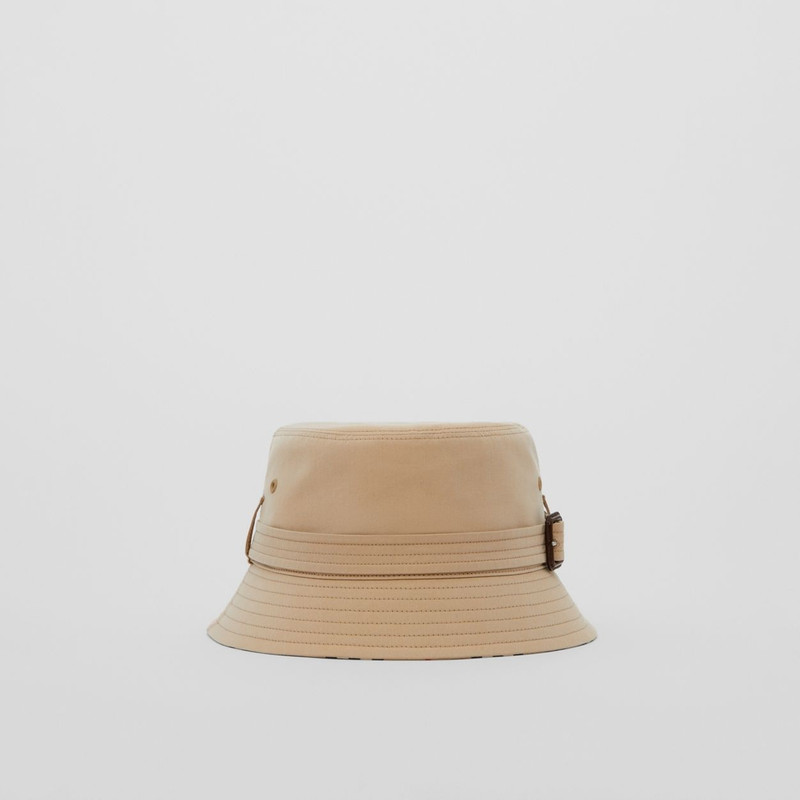 Cotton Gabardine Belted Bucket Hat 1
