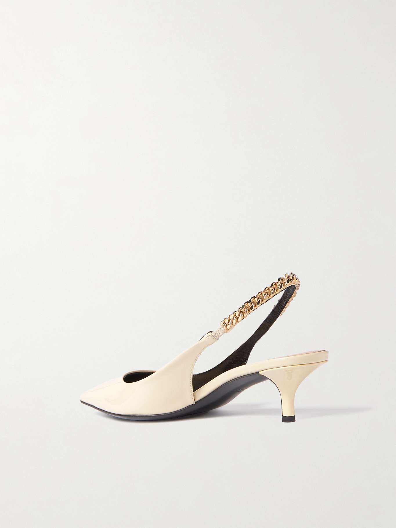 Signoria embellished patent-leather slingback pumps - 3