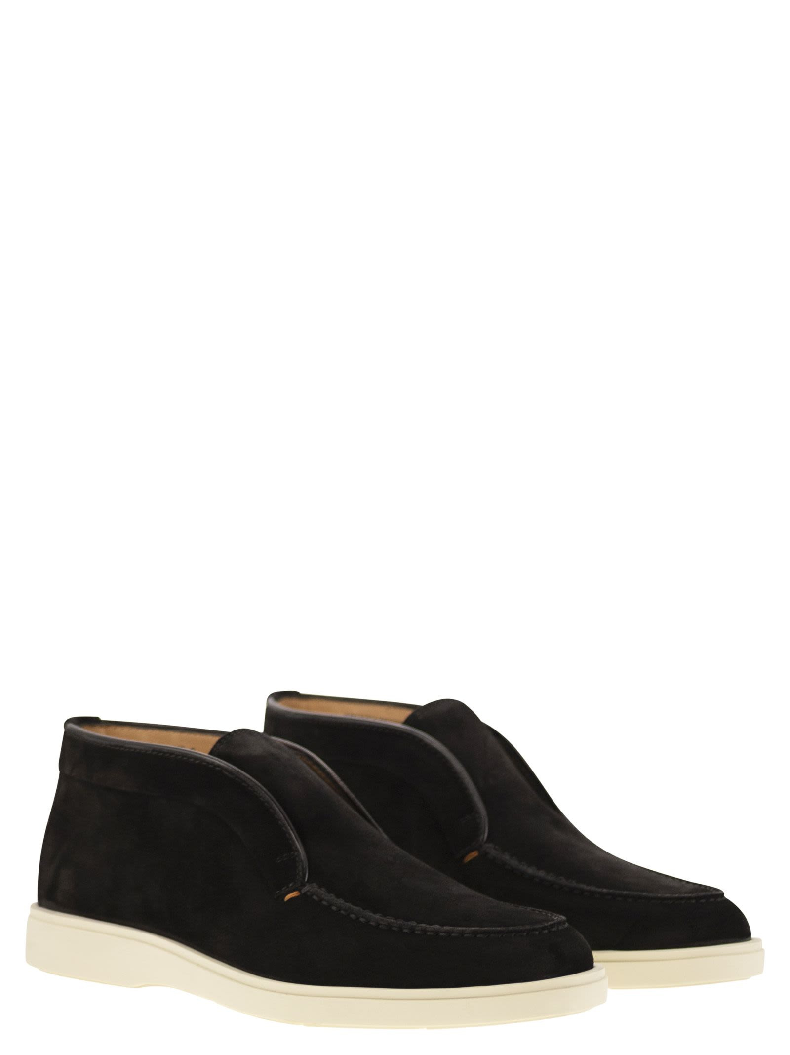 Santoni Men Suede Desert Boot - 4