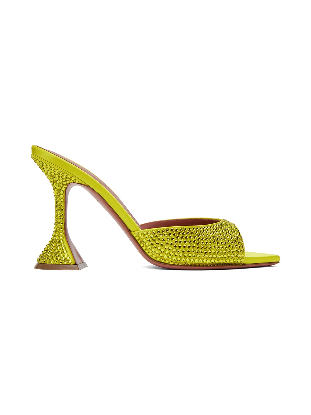 Yellow Caroline Crystal Heeled Sandals - 1