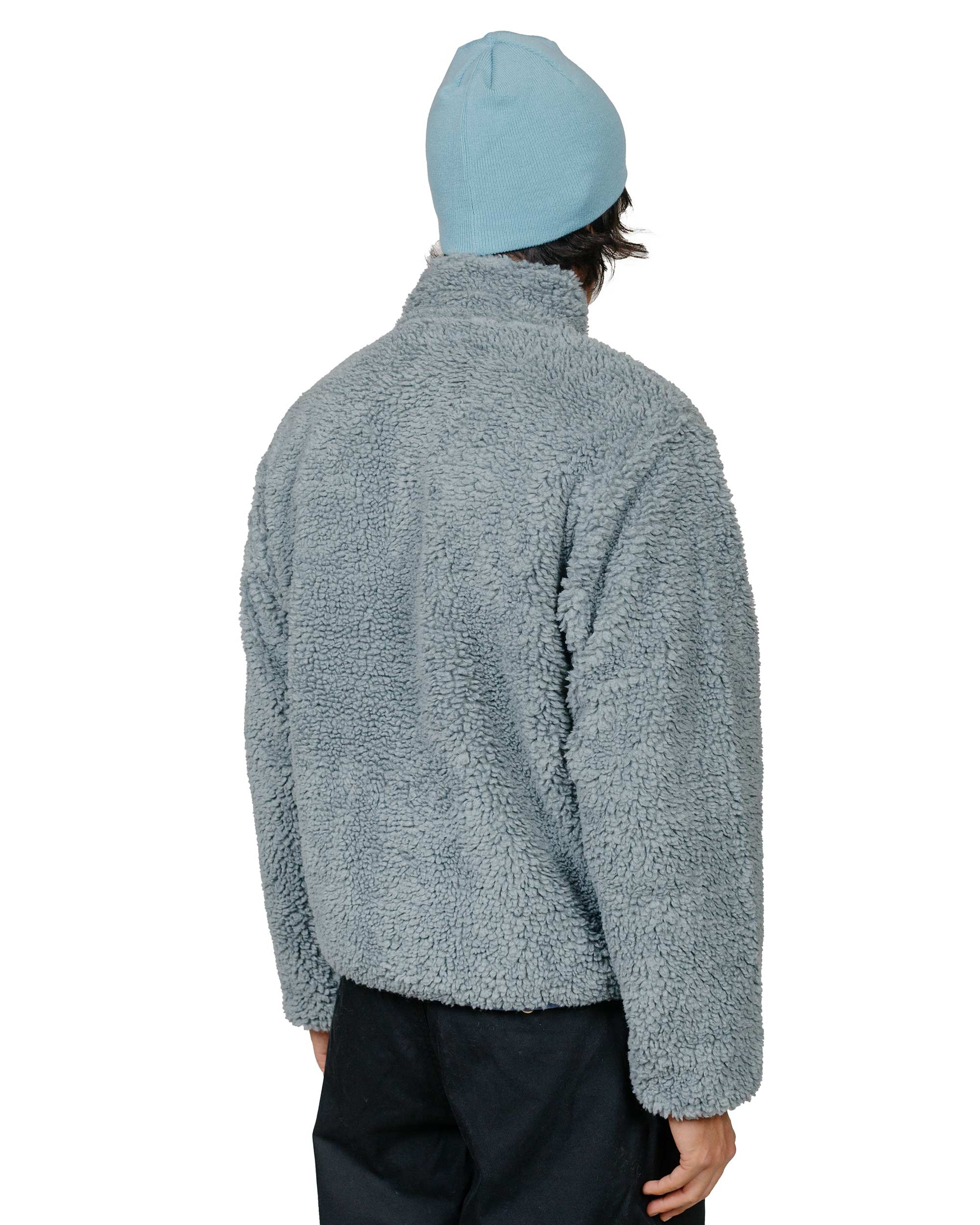 Stüssy Sherpa Reversible Jacket Blue Stone - 4