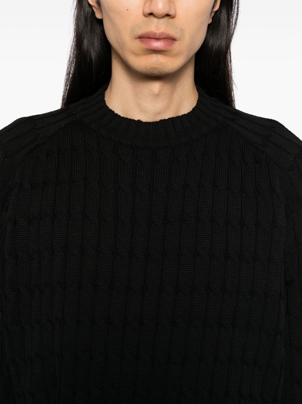 CABLE-KNIT PULLOVER SWEATER - 5