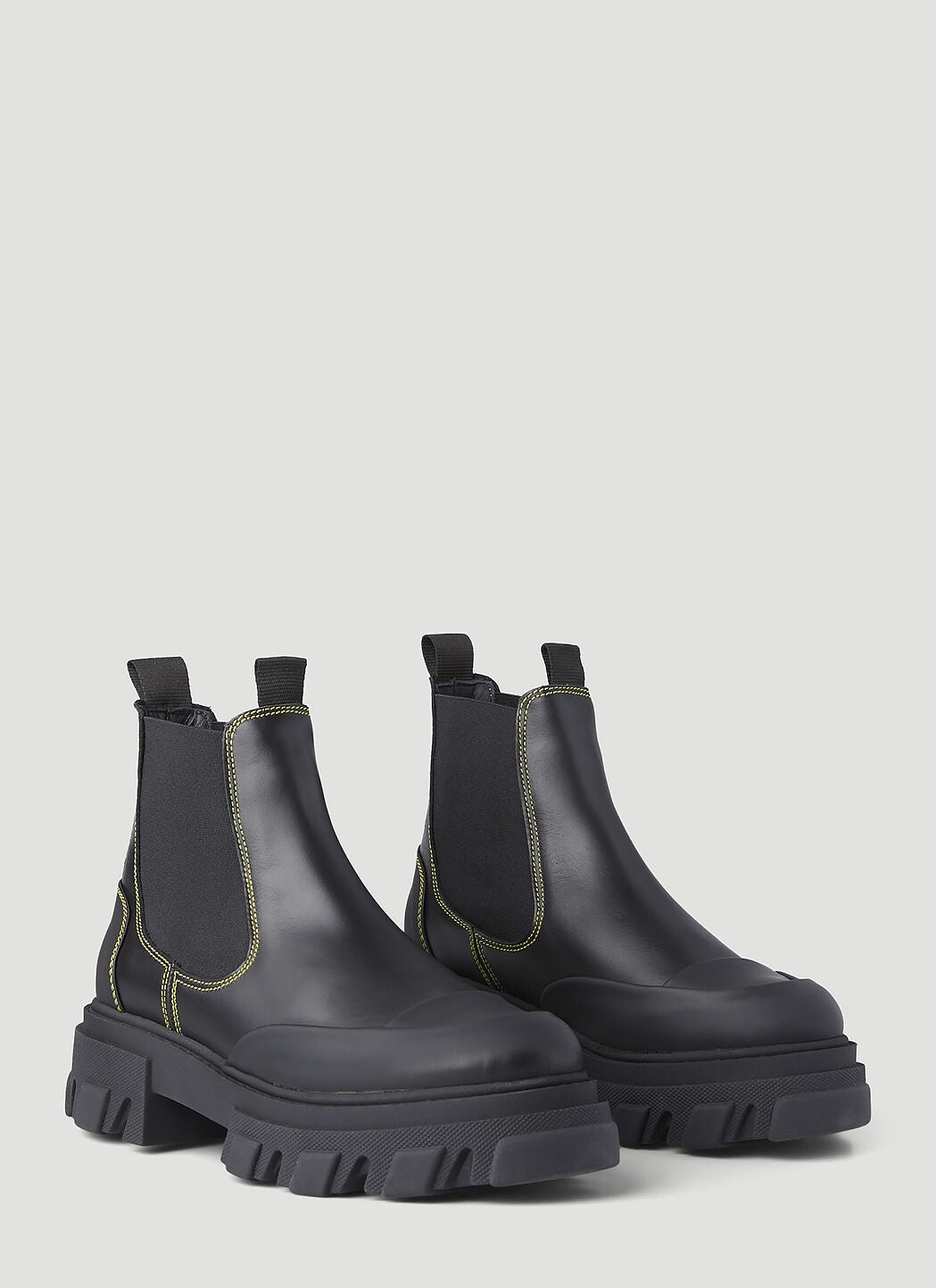 Ganni Women Stitch Cleated Low Chelsea Boots - 2